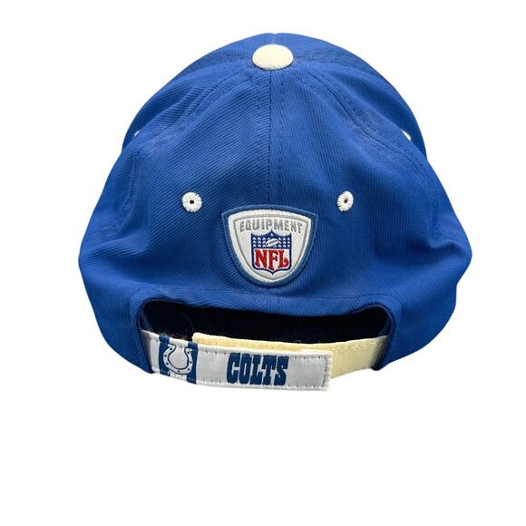 Indianapolis Colts Reebok Official NFL Hat Men One Size Blue Strap Cap Football - Picture 3 of 6